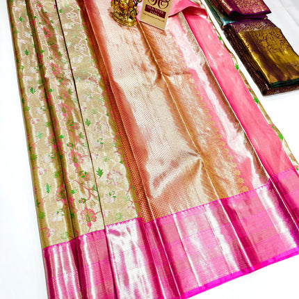 Kanchipuram Pure Wedding Silk Sarees - Rosepetals Luxe