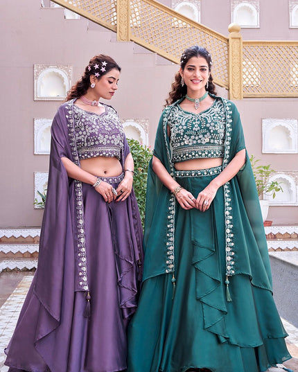 Premium Wedding Special Lehenga Choli | Pure Rangoli Silk | Heavy Embroidery & Sequence Work | Perfect For Wedding - Rosepetals Luxe
