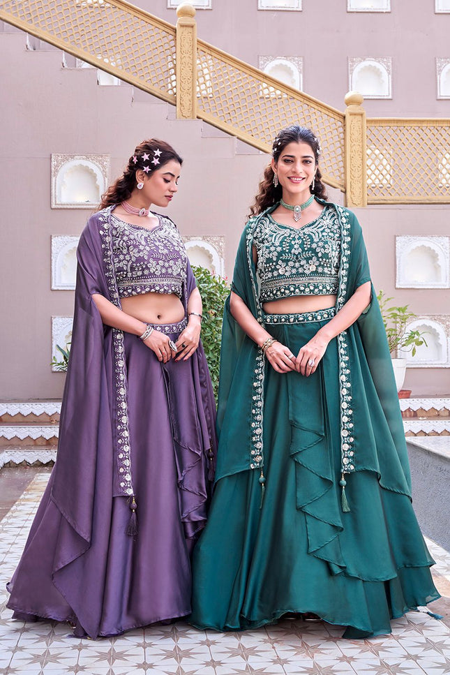 Premium Wedding Special Lehenga Choli | Pure Rangoli Silk | Heavy Embroidery & Sequence Work | Perfect For Wedding - Rosepetals Luxe