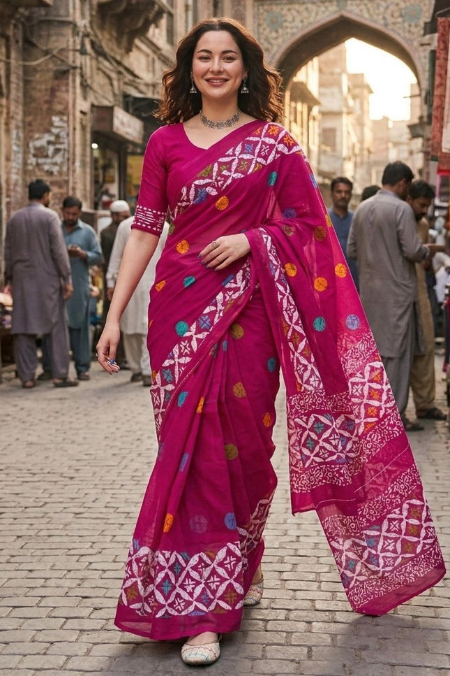 New Demanding Hand Printed Cotton Sarees | Perfect For Summer - Rosepetals Luxe
