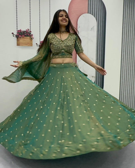 New Trendy Lehenga Choli With Heavy Embroidery | Perfect For Festive And Ethnic Wear - Rosepetals Luxe