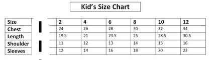 Kid's Size Chart - Dad & Son Matching Kurta Pyjama Combo Set | Fancy Printed Cotton Ethnic Wear - Rosepetals Luxe