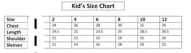 Kid's Size Chart - Dad & Son Matching Kurta Pyjama Combo Set | Fancy Printed Cotton Ethnic Wear - Rosepetals Luxe