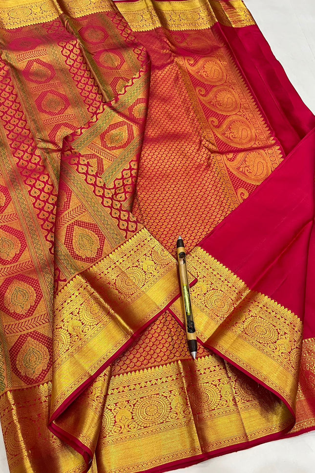 Kanchipuram Handloom Pure Silk Saree | 2 Gram Bridal Collection