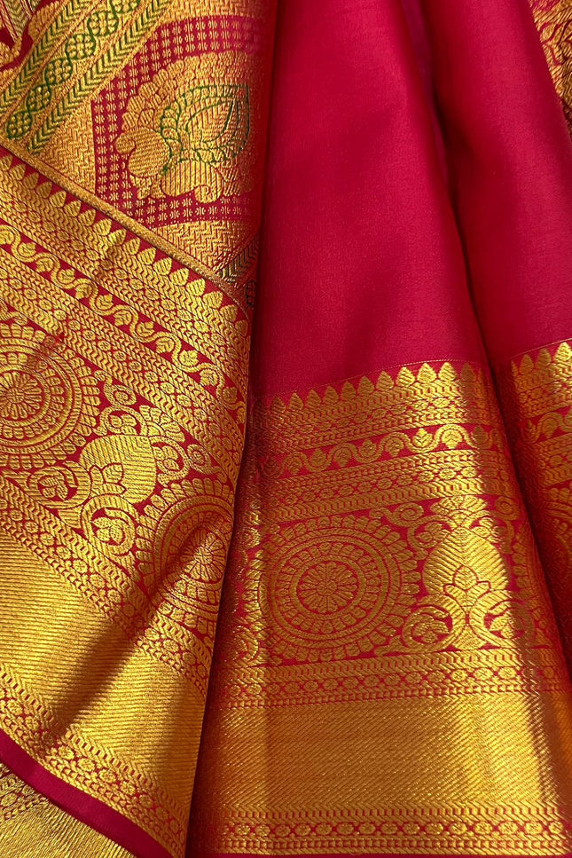 Kanchipuram Handloom Pure Silk Saree | 2 Gram Bridal Collection