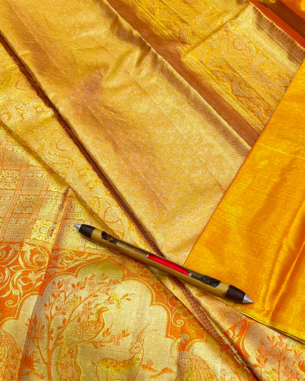 Kanchipuram Handloom Silk Saree | Silk Mark Certified | Premium Bridal Saree | Rosepetals Luxe