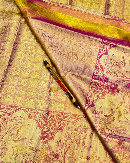 Kanchipuram Pure Silk Saree | Soft Lustrous Drape | Wedding Saree | Rosepetals Luxe