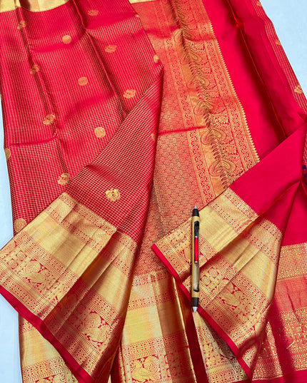 Kanchipuram Vaira Oosi Pure Silk Handloom Saree | Silk Mark Certified