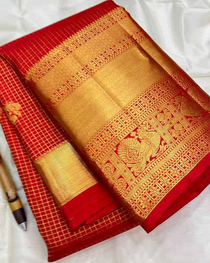 Kanchipuram Vaira Oosi Pure Silk Handloom Saree | Silk Mark Certified