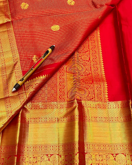 Kanchipuram Vaira Oosi Pure Silk Handloom Saree | Silk Mark Certified