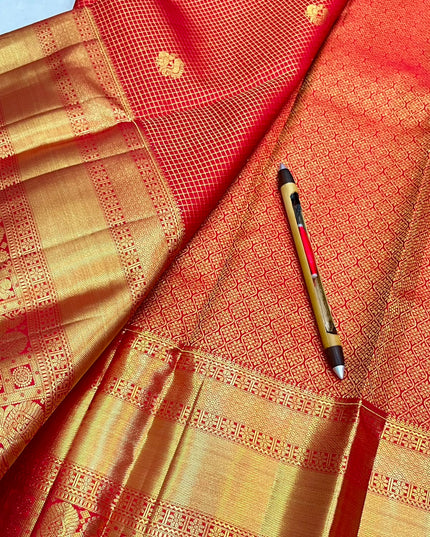 Kanchipuram Vaira Oosi Pure Silk Handloom Saree | Silk Mark Certified