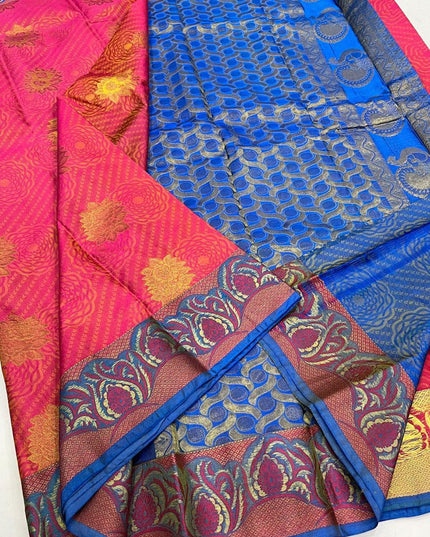 Luxe Silk Saree | Elegance Weave | Semi-Bridal Festive Wear - Rosepetals Luxe 