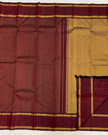 Kanchipuram Handloom Pure Silk Saree | Silk Mark Certified - Rosepetals Luxe