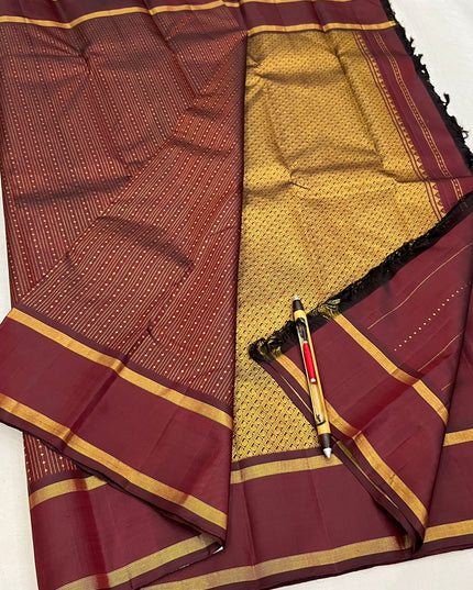 Kanchipuram Handloom Pure Silk Saree | Silk Mark Certified - Rosepetals Luxe