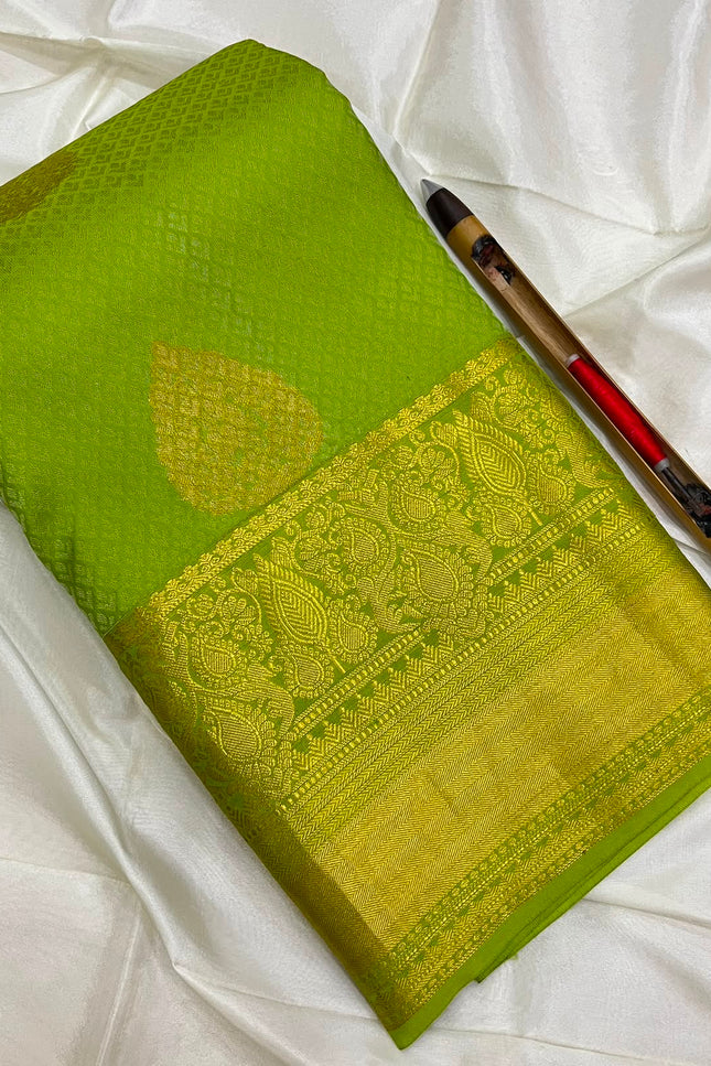Kanchipuram Handloom Pure Silk Bridal Butta Saree | Silk Mark Tag - Rosepetals Luxe