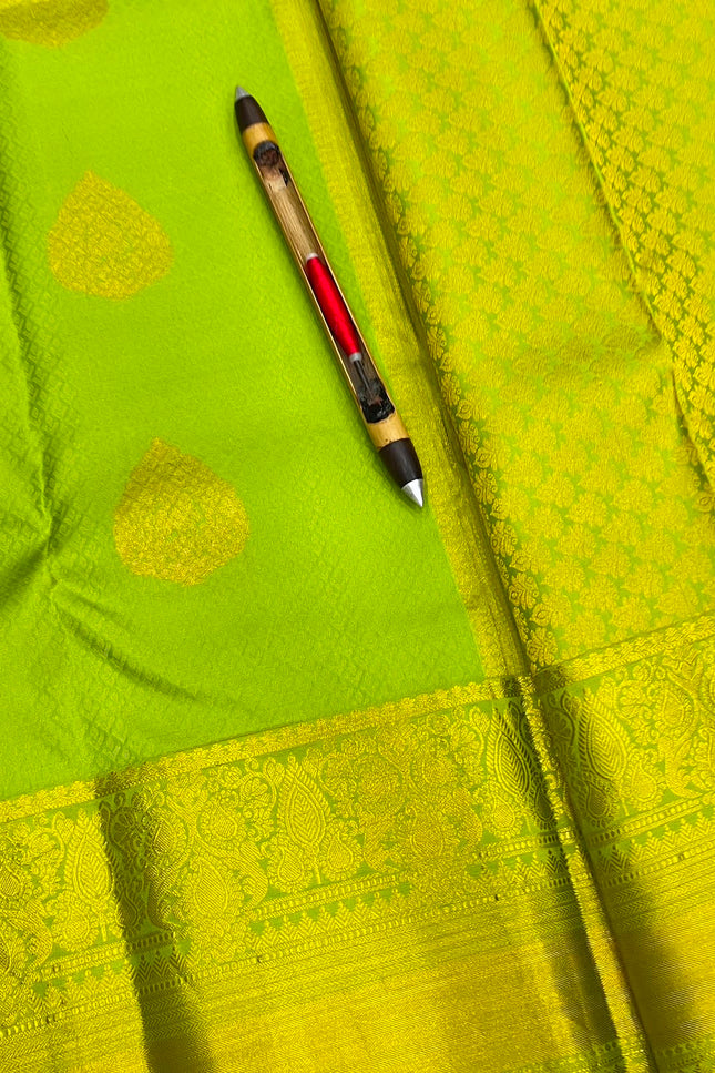 Kanchipuram Handloom Pure Silk Bridal Butta Saree | Silk Mark Tag - Rosepetals Luxe
