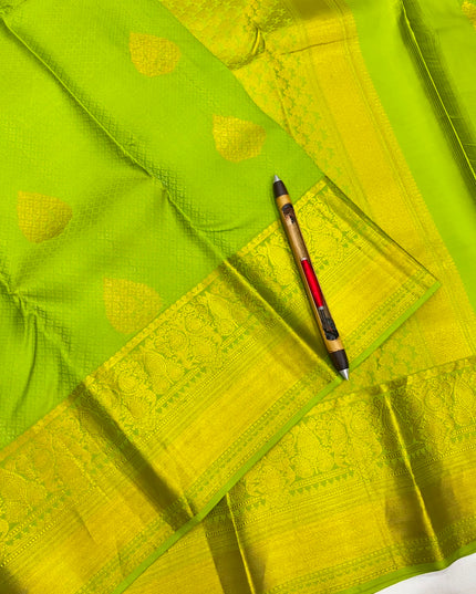 Kanchipuram Handloom Pure Silk Bridal Butta Saree | Silk Mark Tag - Rosepetals Luxe
