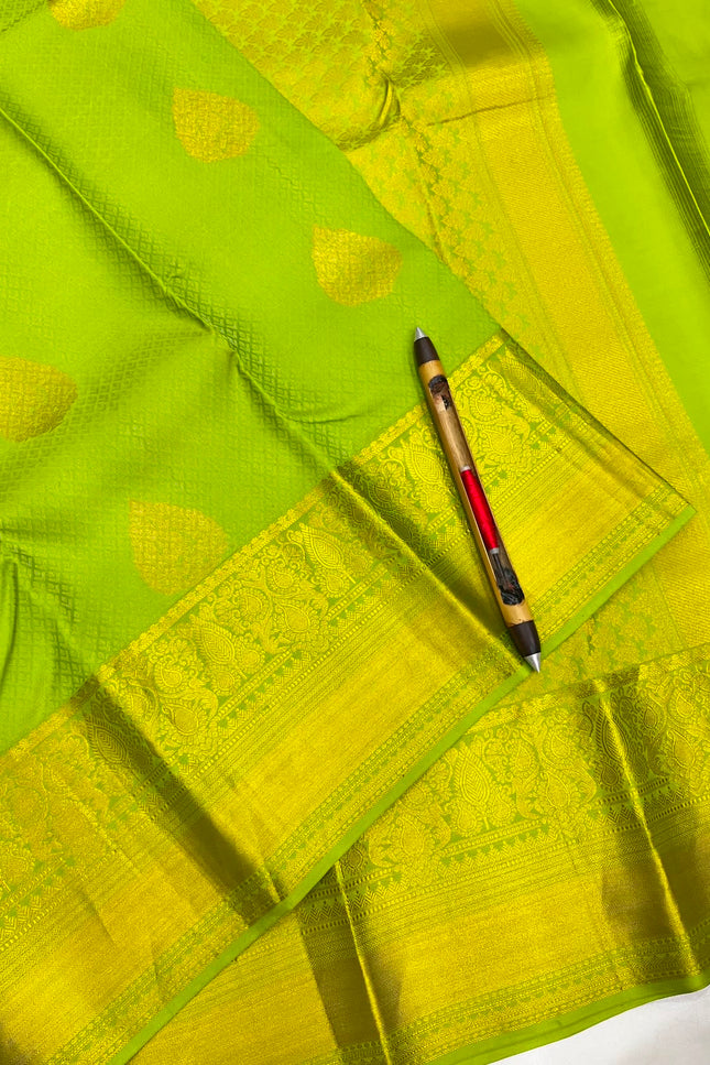 Kanchipuram Handloom Pure Silk Bridal Butta Saree | Silk Mark Tag - Rosepetals Luxe