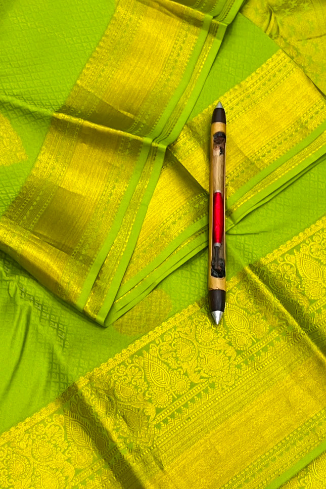 Kanchipuram Handloom Pure Silk Bridal Butta Saree | Silk Mark Tag - Rosepetals Luxe