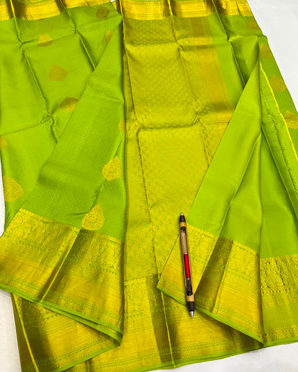 Kanchipuram Handloom Pure Silk Bridal Butta Saree | Silk Mark Tag - Rosepetals Luxe