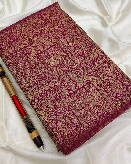 Kanchipuram Handloom Pure Silk Bridal Saree | Silk Mark Certified - Rosepetals Luxe