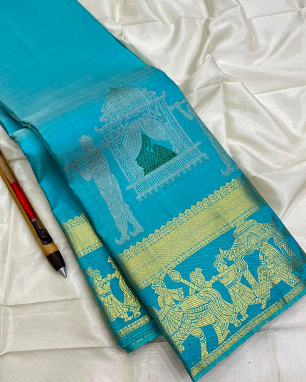 Kanchipuram Handloom Silk Saree | Silk Mark Certified | Traditional Elegance - Rosepetals Luxe