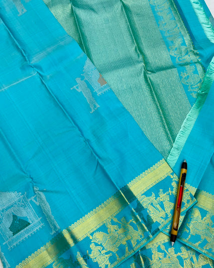 Kanchipuram Handloom Silk Saree | Silk Mark Certified | Traditional Elegance - Rosepetals Luxe