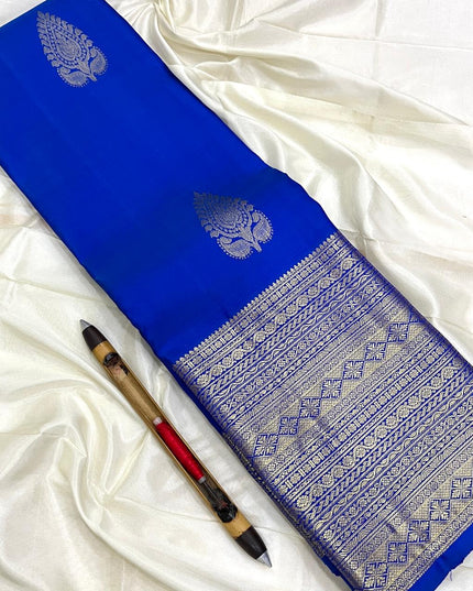 Kanchipuram Handloom Silk Butta Saree | Silk Mark Certified - Rosepetals Luxe