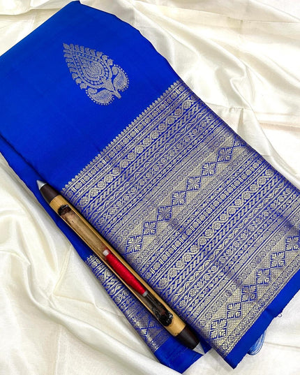 Kanchipuram Handloom Silk Butta Saree | Silk Mark Certified - Rosepetals Luxe