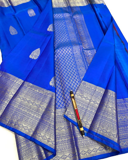 Kanchipuram Handloom Silk Butta Saree | Silk Mark Certified - Rosepetals Luxe