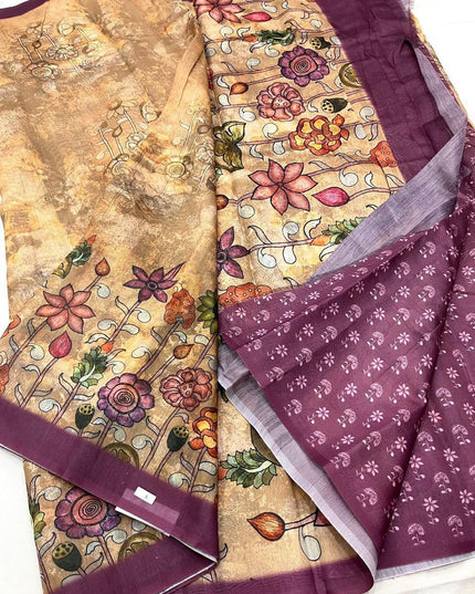 Saree with Blouse Piece | Rosepetals Luxe