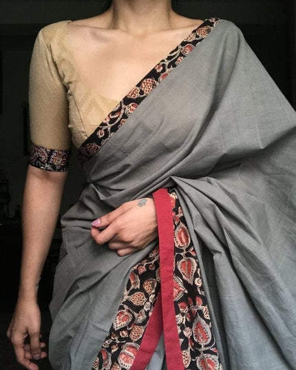 Soft Chanderi Cotton Saree with Digital Print & Blouse Piece