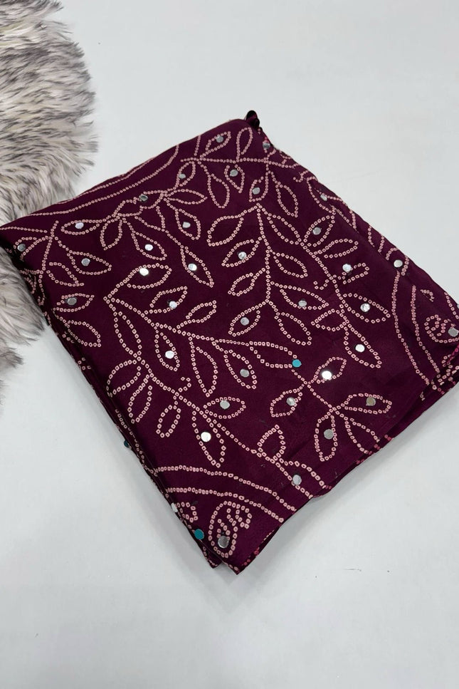 Arjakh Sartin Viscous Silk Saree | 1600 Mirror Work | Designer Blouse | Rosepetals Luxe - Rosepetals Luxe