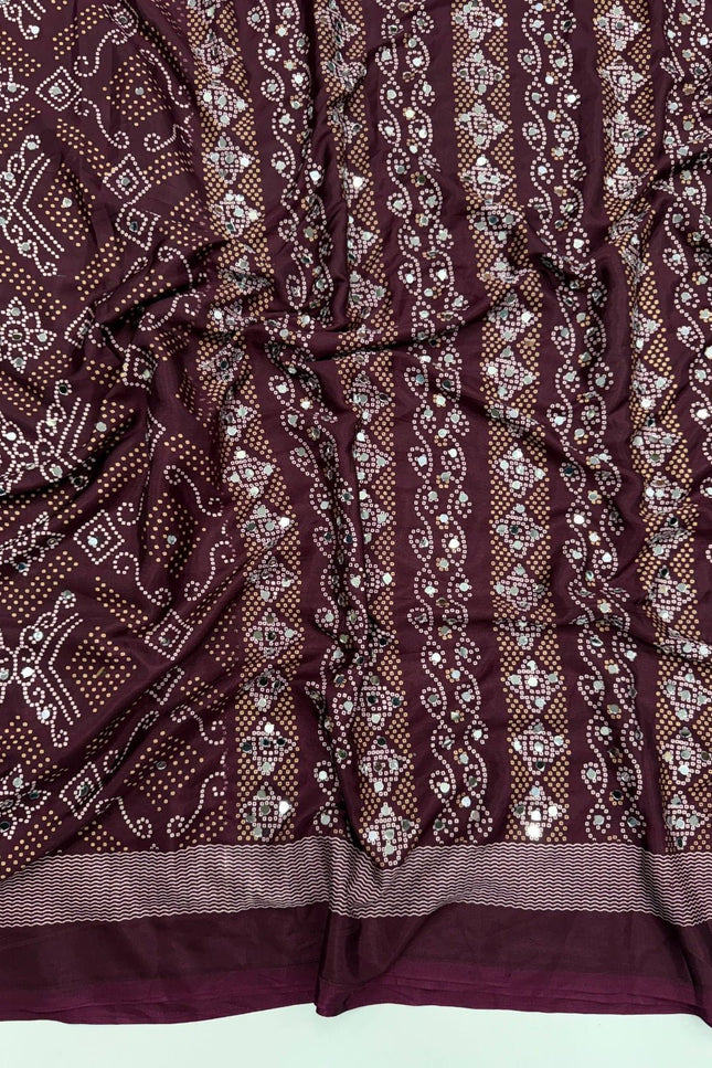 Arjakh Satin Viscose Saree | Rich Mirror Work Pallu | Designer Blouse - Rosepetals Luxe