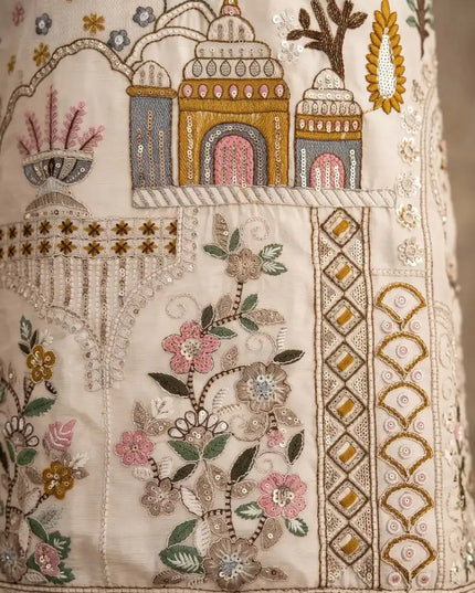 Premium Silk Embroidered Palazzo Suit Set with Handwork and Designer Dupatta