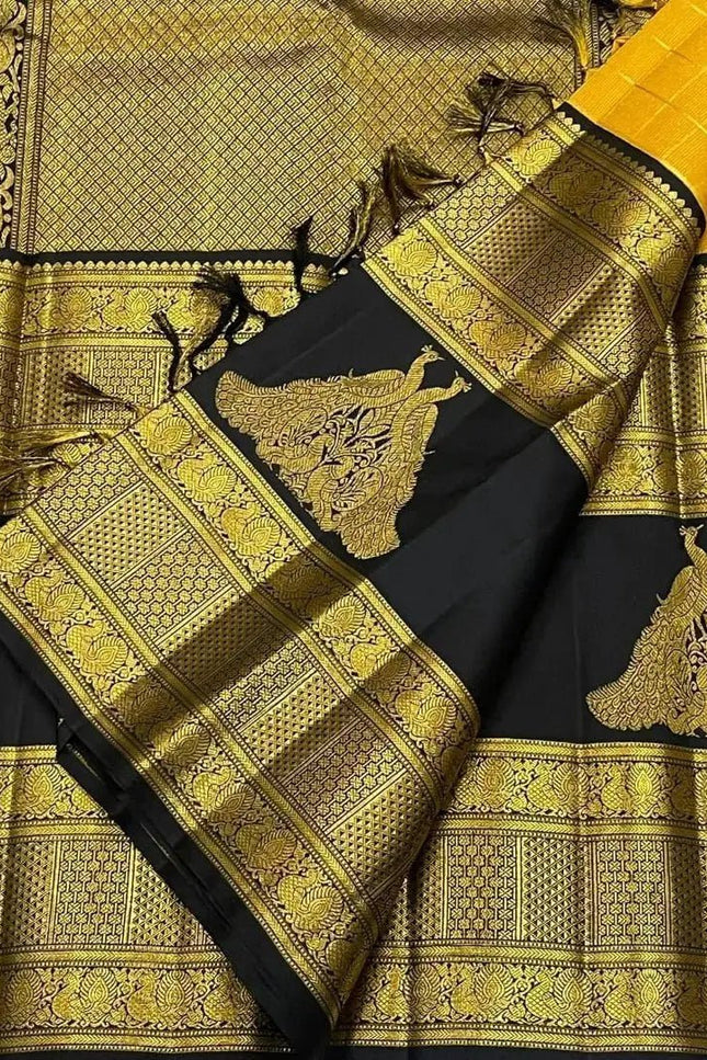 Banarasi Luxe Silk Saree with Blouse Piece | Wedding & Festive Wear Saree for Women - Rosepetals Luxe