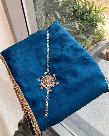 Beaded Crush Rangoli Silk Saree - Rosepetals Luxe