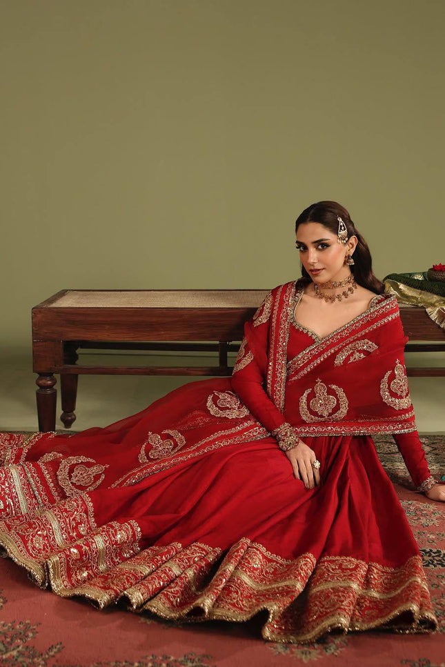 Chinon Silk Anarkali Gown With Zari Work | Perfect For Ethnic Wear - Rosepetals Luxe