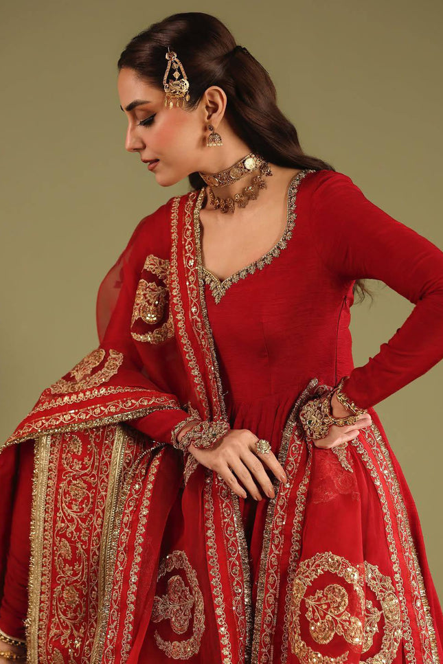 Chinon Silk Anarkali Gown With Zari Work | Perfect For Ethnic Wear - Rosepetals Luxe