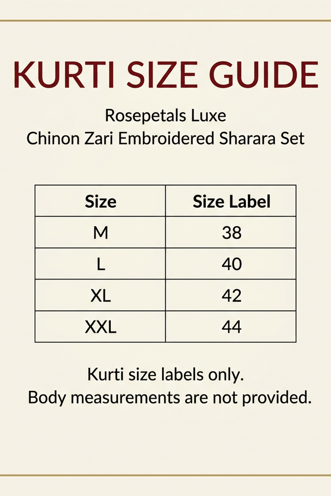 Chinon Zari Embroidered Sharara Set - Rosepetals Luxe
