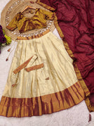 Cream & Maroon / M(38)