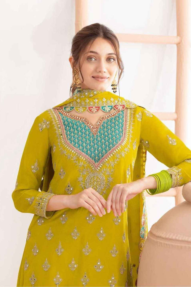 Designer Party Sharara Suit & Dupatta Set | Fully Stitched - Rosepetals Luxe
