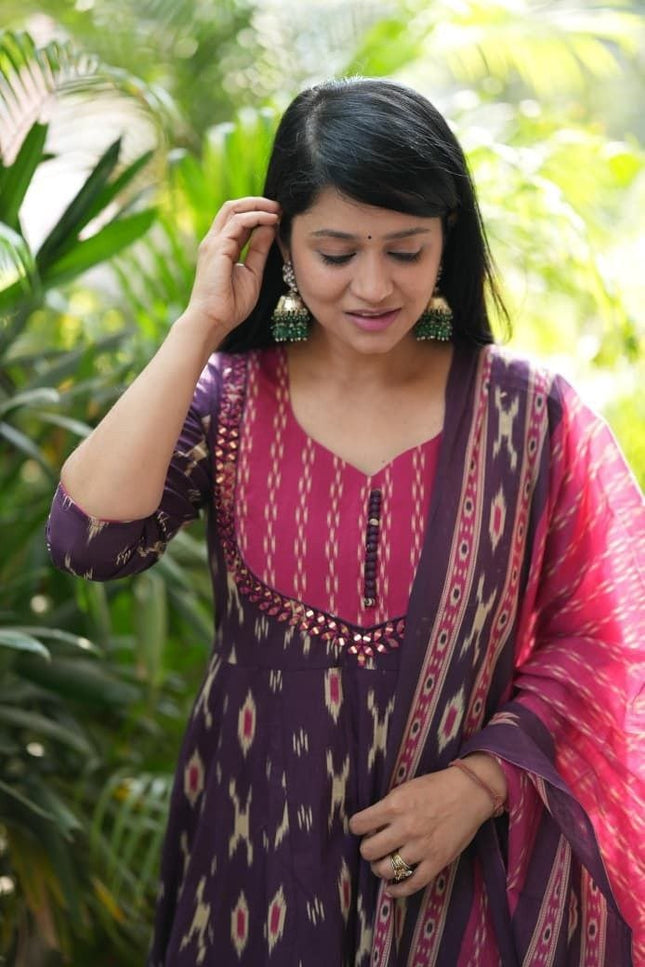 Elegant High - Quality Cotton Kurta Set with Malmal Dupatta | Perfect for Premium Look - Rosepetals Luxe