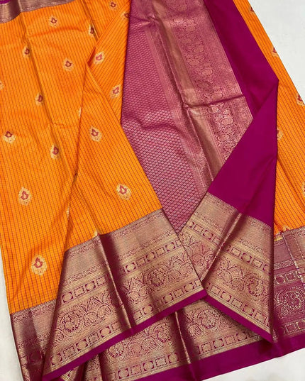 Elegant Kanchipuram Luxe Silk Saree | Zari Woven Border | Festive Drape - Rosepetals Luxe