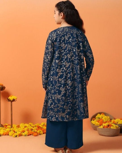 Elegant Shrug & Top 3pc Outfit – Festive Ethnic Wear for Girls - Rosepetals Luxe