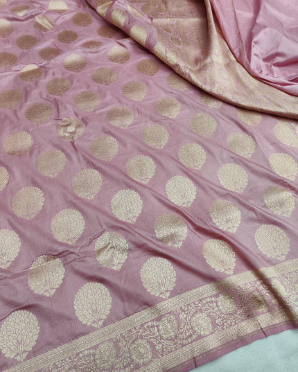 Exclusive Pure Banarasi Handloom Katan Silk Golden Zari Weaved Saree | Silkmark Certified - Rosepetals Luxe