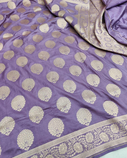 Exclusive Pure Banarasi Handloom Katan Silk Golden Zari Weaved Saree | Silkmark Certified - Rosepetals Luxe
