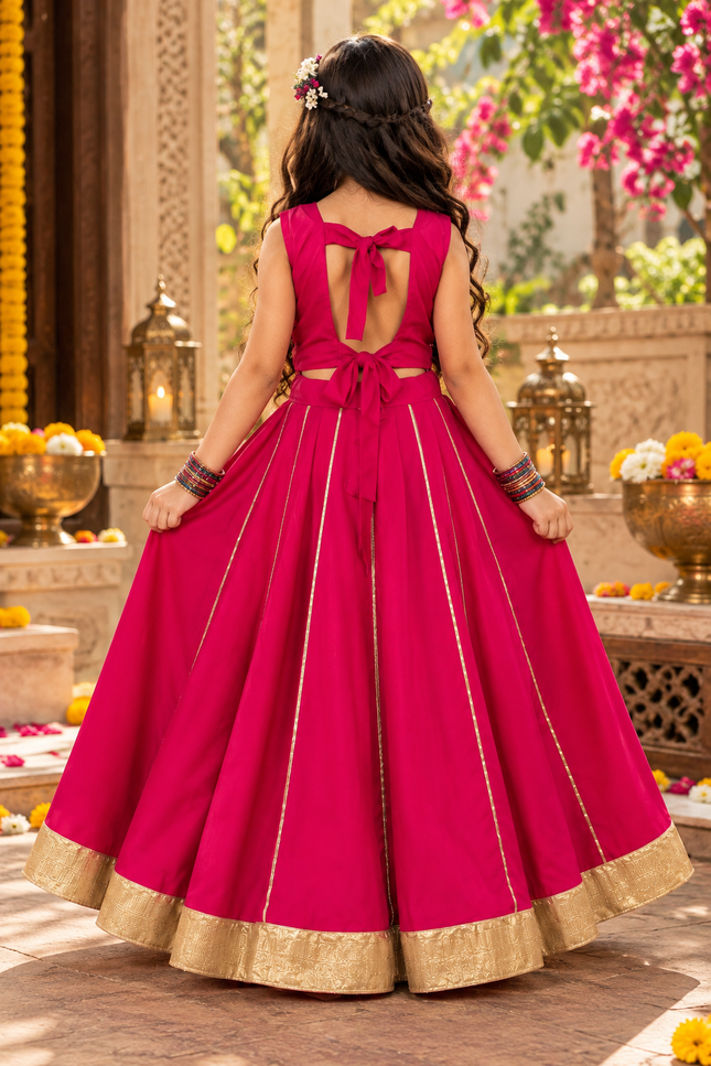 Girls Premium Roman Silk Mirror Work Navratri Chaniya Choli