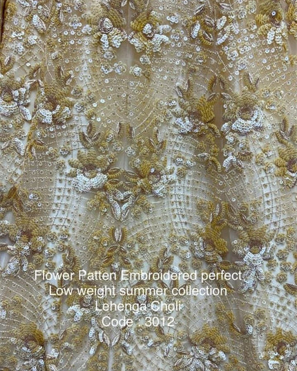 Fancy Flower Work Heavy Net Bridal Lehenga | Thread & Zari Work | Festive Wear - Rosepetals Luxe