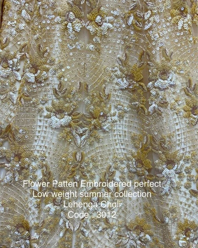 Fancy Flower Work Heavy Net Bridal Lehenga | Thread & Zari Work | Festive Wear - Rosepetals Luxe